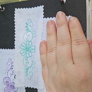 Handmade machine embroidery flower patch
